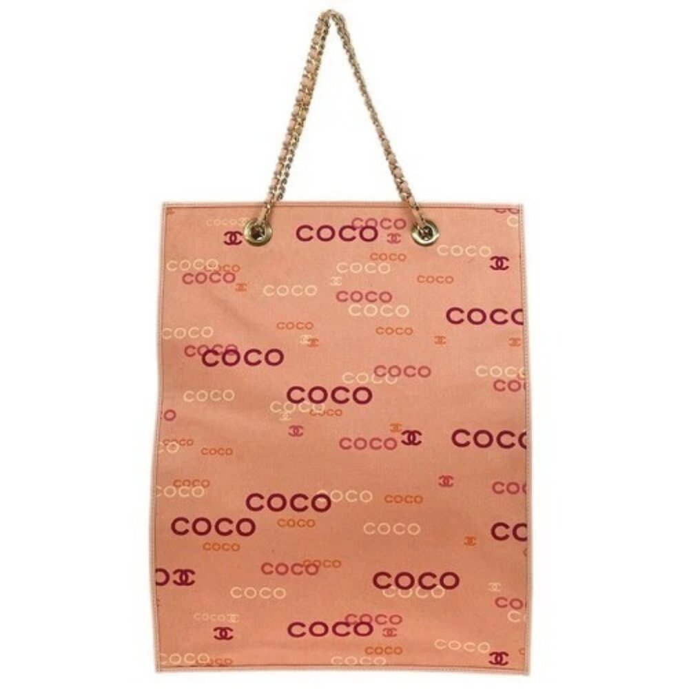 Chanel Pink Canvas COCO Tote Handbag 135904